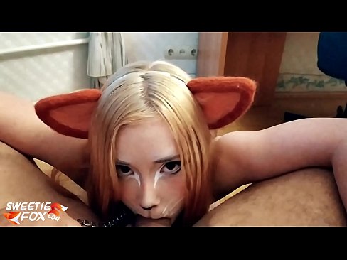 ❤️ Kitsune ابتلاع ديك ونائب الرئيس في فمها ❌️❤